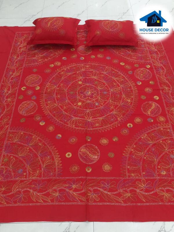 Nakshikatha BedSheet 3Pics Set - Image 4
