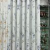 Tishu Curtain Full Plain White With Midle Mixed Flower Design